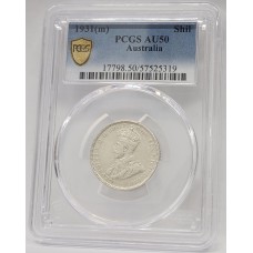 AUSTRALIA 1931 . ONE 1 SHILLING . PCGS AU50